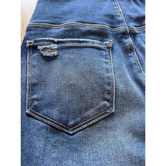 Risen Jeans Dark‎ High Rise Straight Leg Size Medium Classic City Mom Casual - Picture 10 of 12